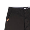 Bobson Japanese Men's Basic Non-Denim Chino Pants Mid Waist 181209 (Black)