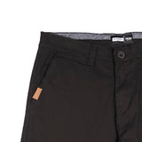 Bobson Japanese Men's Basic Non-Denim Chino Pants Mid Waist 181209 (Black)