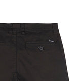 Bobson Japanese Men's Basic Non-Denim Chino Pants Mid Waist 181209 (Black)