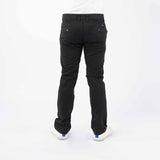Bobson Japanese Men's Basic Non-Denim Chino Pants Mid Waist 181209 (Black)