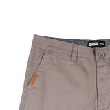 Bobson Japanese Men's Basic Non-Denim Chino Pants Mid Waist 181209 (Gray)