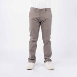 Bobson Japanese Men's Basic Non-Denim Chino Pants Mid Waist 181209 (Gray)