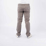 Bobson Japanese Men's Basic Non-Denim Chino Pants Mid Waist 181209 (Gray)