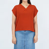 Bobson Japanese Ladies Basic Woven Shirt Boxy Fit 160237-U (Rust)