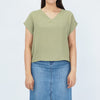 Bobson Japanese Ladies Basic Woven Shirt Boxy Fit 160237-U (Light Green)