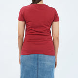 Bobson Japanese Ladies Basic Tees Regular Fit 182363-U (Red)