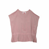 Bobson Japanese Ladies Basic Woven Shirt Boxy Fit 155270 (Peach)