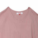 Bobson Japanese Ladies Basic Woven Shirt Boxy Fit 155270 (Peach)