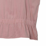 Bobson Japanese Ladies Basic Woven Shirt Boxy Fit 155270 (Peach)