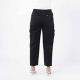 Bobson Japanese Ladies Basic Non-Denim Cargo Pants 171630-U (Black)