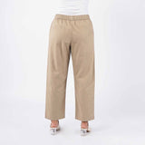 Bobson Japanese Ladies Basic Non-Denim Drawstring Pants 180645-U (Beige)