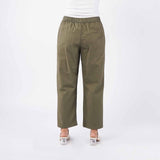 Bobson Japanese Ladies Basic Non-Denim Drawstring Pants 180645-U (Olive)