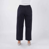 Bobson Japanese Ladies Basic Non-Denim Drawstring Pants 180645-U (Navy)