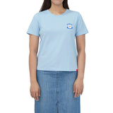 Bobson Japanese Ladies Basic Tees Boxy Fit 158142-U (Chambray Blue)