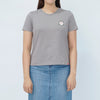 Bobson Japanese Ladies Basic Tees Boxy Fit 158142-U (Gray)