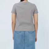 Bobson Japanese Ladies Basic Tees Boxy Fit 158142-U (Gray)