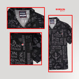 Bobson Japanese Men's Basic Woven Shirt Comfort Fit 158534 (Black)