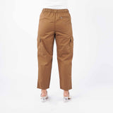 Bobson Japanese Ladies Basic Non-Denim Cargo Pants 182933-U (Brown)