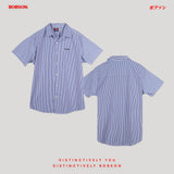 Bobson Japanese Men's Basic Woven Shirt Slim Fit 168201 (White Blue)