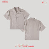 Bobson Japanese Men's Basic Woven Shirt Boxy Fit 187100 (Beige)