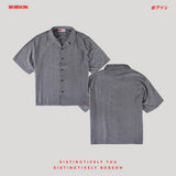 Bobson Japanese Men's Basic Woven Shirt Boxy Fit 187100 (Black)