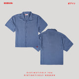 Bobson Japanese Men's Basic Woven Shirt Boxy Fit 187100 (Blue)