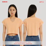 Bobson Japanese Ladies Basic Tees Boxy Fit 184970 (Light Orange)