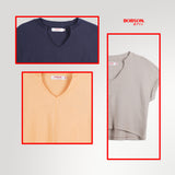 Bobson Japanese Ladies Basic Tees Boxy Fit 184970 (Light Orange)
