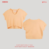 Bobson Japanese Ladies Basic Tees Boxy Fit 184970 (Light Orange)