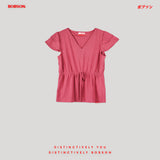 Bobson Japanese Ladies Basic Tees Boxy Fit 159302-U (Old Rose)