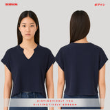Bobson Japanese Ladies Basic Tees Boxy Fit 184970 (Navy)