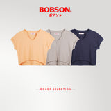 Bobson Japanese Ladies Basic Tees Boxy Fit 184970 (Navy)