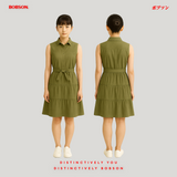 Bobson Japanese Ladies Basic Dress Regular Fit 156511 (Green)