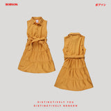 Bobson Japanese Ladies Basic Dress Regular Fit 156511 (Yellow)