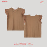 Bobson Japanese Ladies Basic Tees Boxy Fit 176460-U (Light Brown)