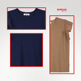 Bobson Japanese Ladies Basic Tees Boxy Fit 176460-U (Navy)