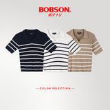 Bobson Japanese Ladies Basic Collared Shirt Slim Fit 185222 (Beige)
