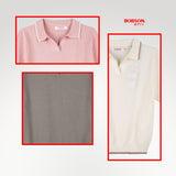 Bobson Japanese Ladies Basic Collared Shirt Boxy Fit 189459 (Pink)