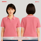 Bobson Japanese Ladies Basic Collared Shirt Boxy Fit 189459 (Pink)