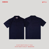 Bobson Japanese Men's Basic Woven Shirt Comfort Fit 177650-U (Navy)