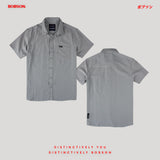 Bobson Japanese Men's Basic Woven Shirt Slim Fit 169056 (Slate)