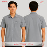Bobson Japanese Men's Basic Woven Shirt Slim Fit 169056 (Slate)