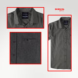 Bobson Japanese Men's Basic Woven Shirt Slim Fit 168847 (Black)