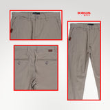 Bobson Japanese Men's Basic Non-Denim Chino Pants Mid Waist 185189-U (Light Taupe)