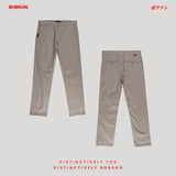 Bobson Japanese Men's Basic Non-Denim Chino Pants Mid Waist 185189-U (Light Taupe)