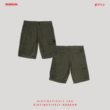 Bobson Japanese Men's Basic Non-Denim Cargo Short Mid Waist 185274-U (Green)