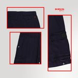 Bobson Japanese Men's Basic Non-Denim Cargo Short Mid Waist 185298-U (Navy)
