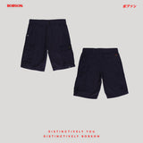 Bobson Japanese Men's Basic Non-Denim Cargo Short Mid Waist 185298-U (Navy)