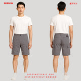 Bobson Japanese Men's Basic Non-Denim Cargo Short Mid Waist 185310-U (Gray)