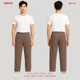 Bobson Japanese Men's Basic Non-Denim Jogger Pants Mid Waist 194275 (Taupe)